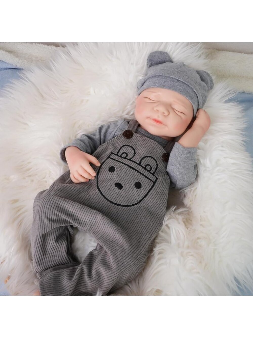 18-Inch Theodore Baby Soft Body Realistic-Newborn Baby Doll Full Silicone Body